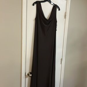 Emanuel Elegant Black Maxi Dress size L 70% rayon 30%polyester